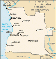 Mappa Angola
