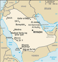 Mappa Arabia saudita